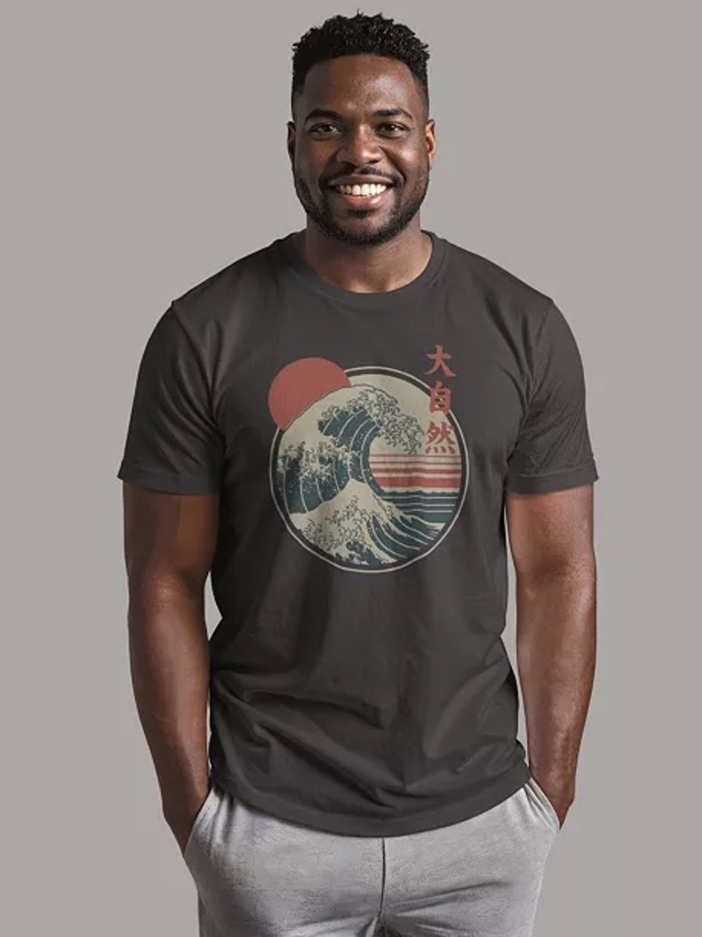 Gildan Men's Great Wave Short-Sleeve Crew T-Shirt NWT